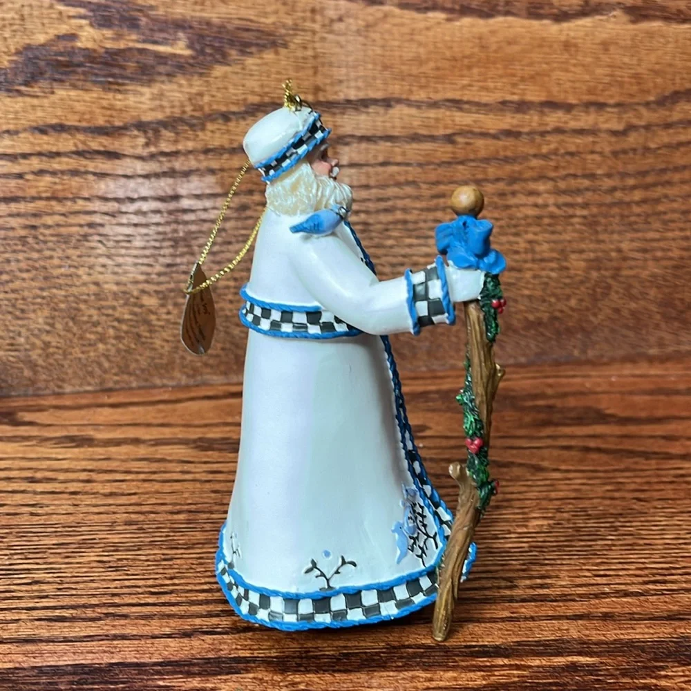 Ashton Drake Blue Joy Santa's Feathered Friends Ornament Collection